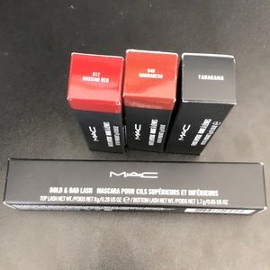 MAC mascara and lip set